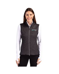 Cutter & Buck Women's Mainsail Sweater-Knit Full-Zip Vest